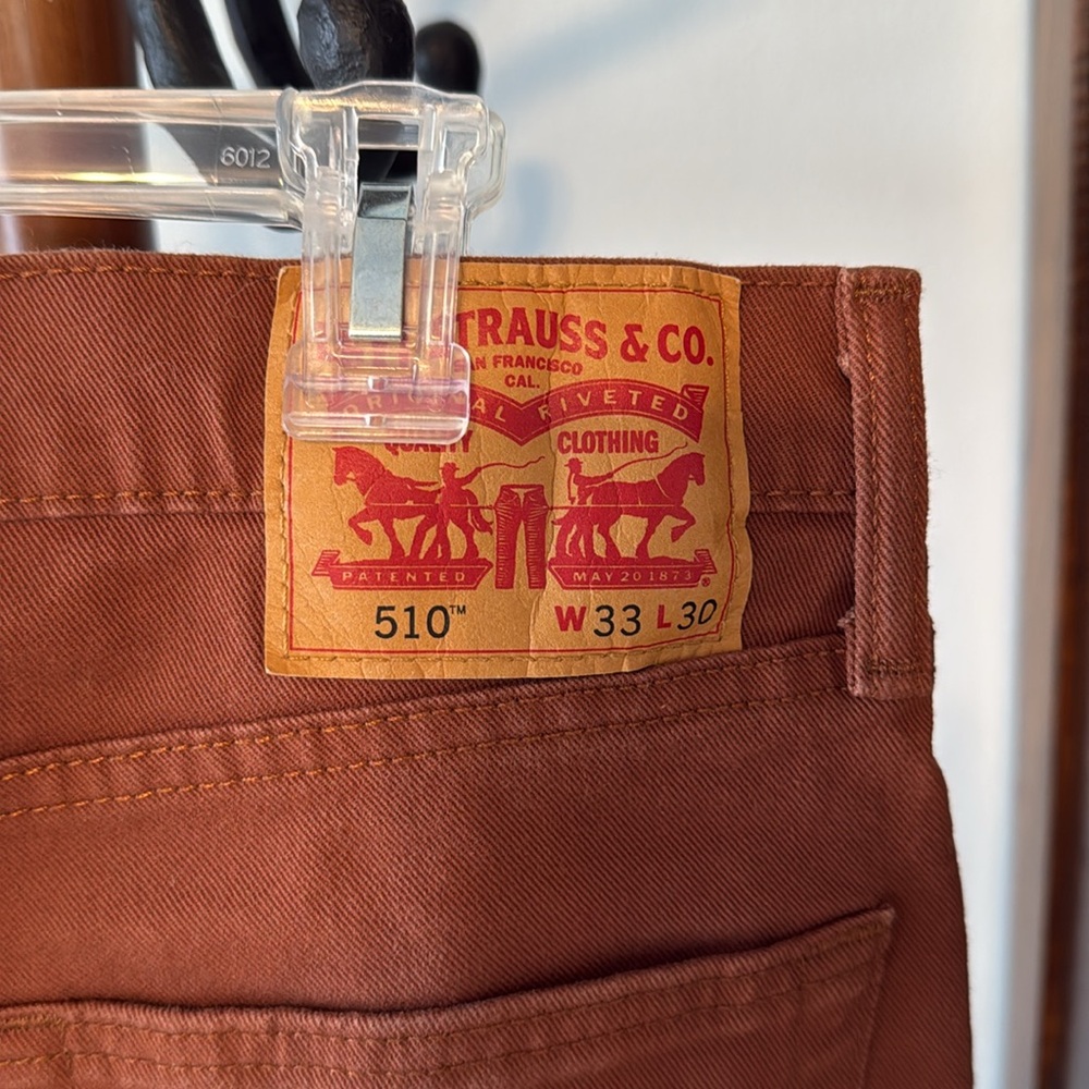 Men’s Levi’s Rust Colored 510 Skinny Jeans 33/30 - Picture 3 of 7